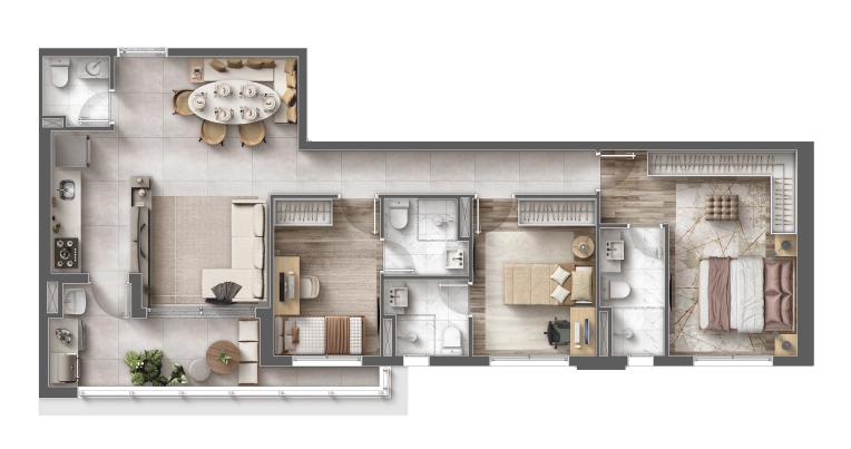 Planta de 88M²