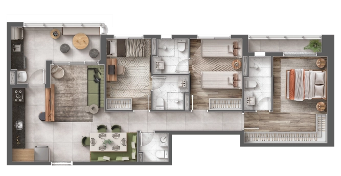 Planta de 93M²