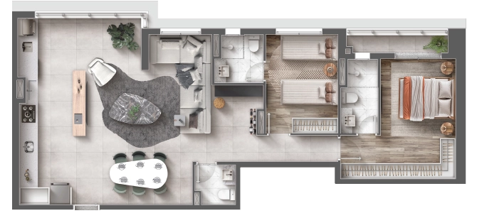 Planta de 93M²