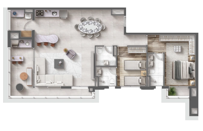 Planta de 108M²